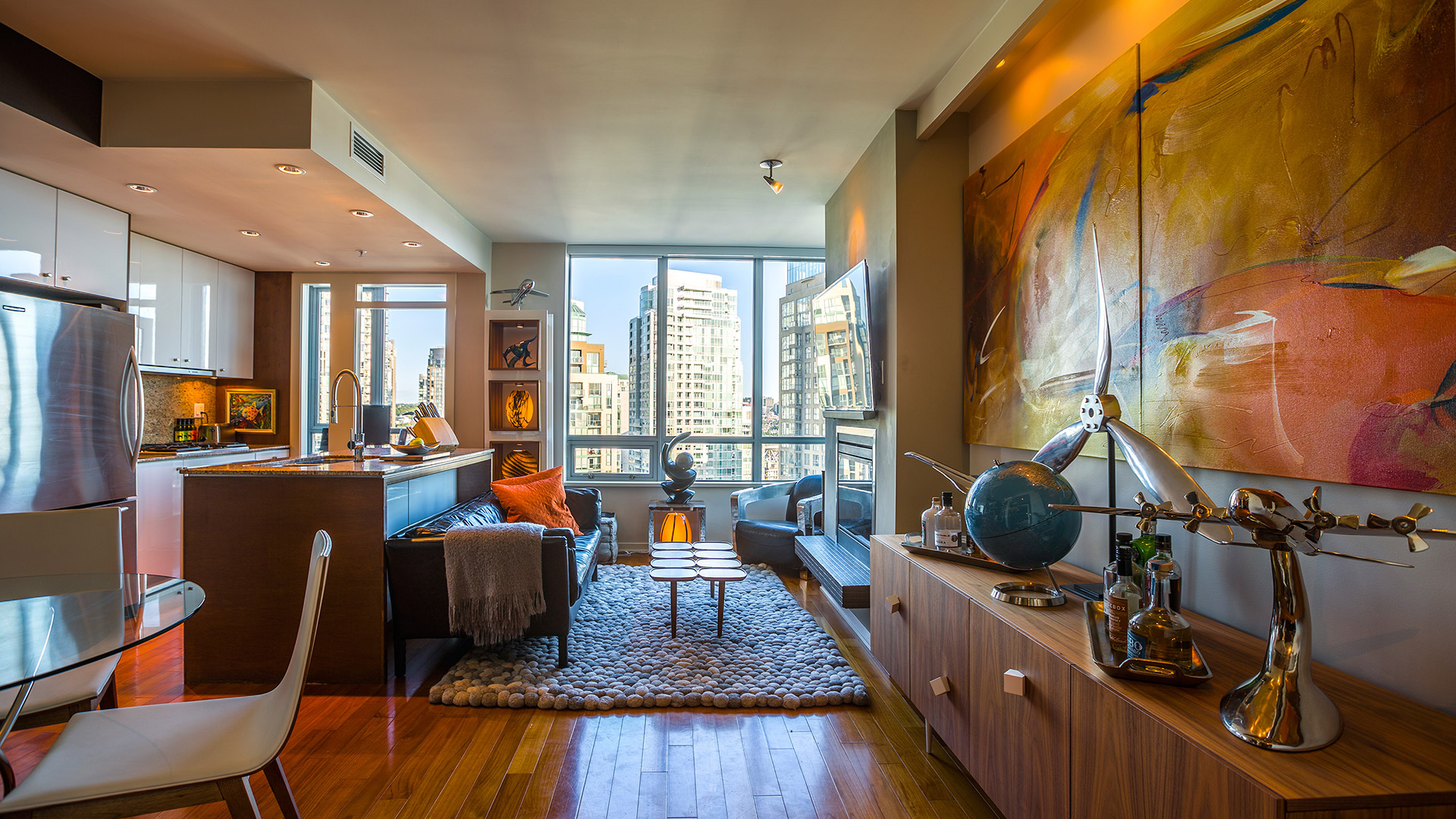 Furnished Vancouver Rental Living Room